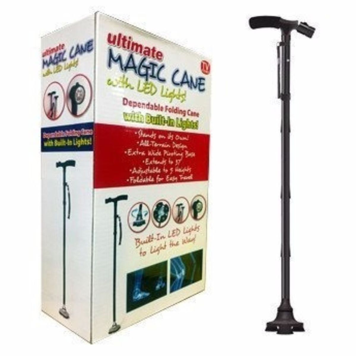 OEM - Bastón Plegable de Aluminio Ajustable