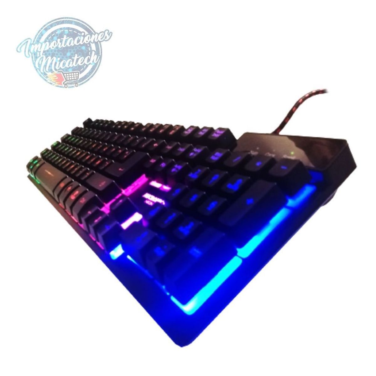 MICRONICS - Teclado Gamer Semimecánico Neon Micronics  Pad