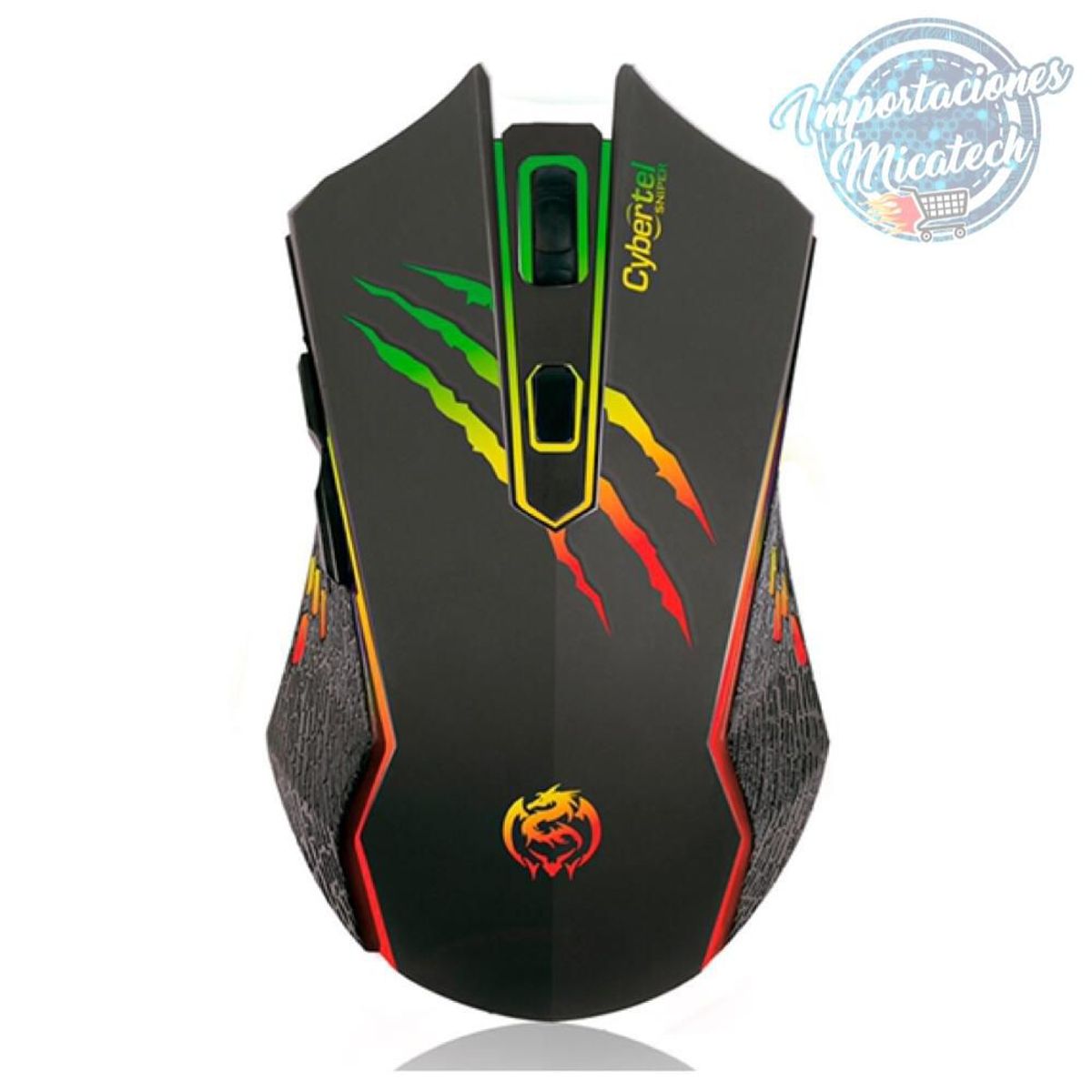 CYBERTEL - Mouse Gamer Cyb Sniper 3200Dpi Rgb 6B  Pad