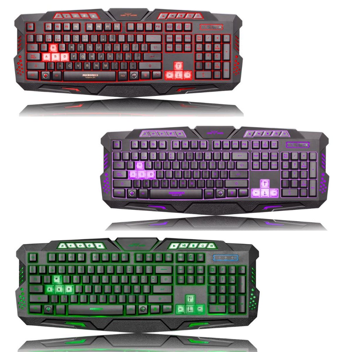 MICRONICS - Teclado Gamer Micronics Lumiere Luces Led