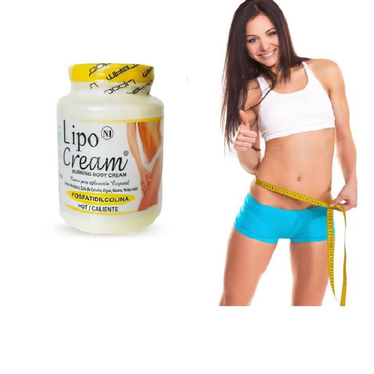 GENERICO - Pack De 2 Crema Reductora Lipo Cream - Tapa Amarilla