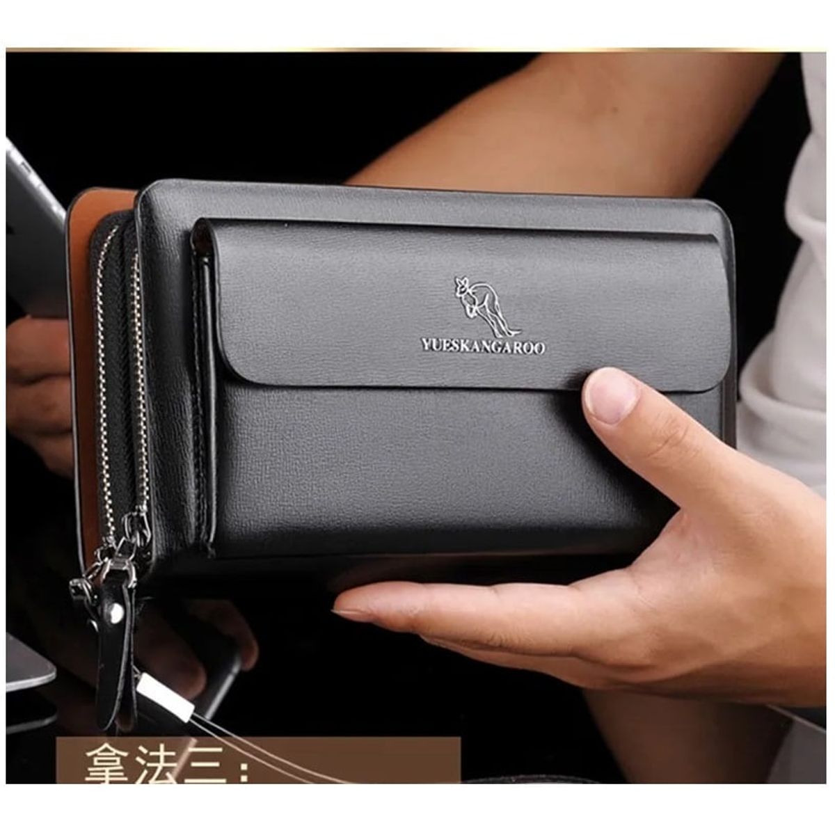 GENERICO - BILLETERA DE MANO PARA HOMBRE - YUESKANGAROO ORIGINAL