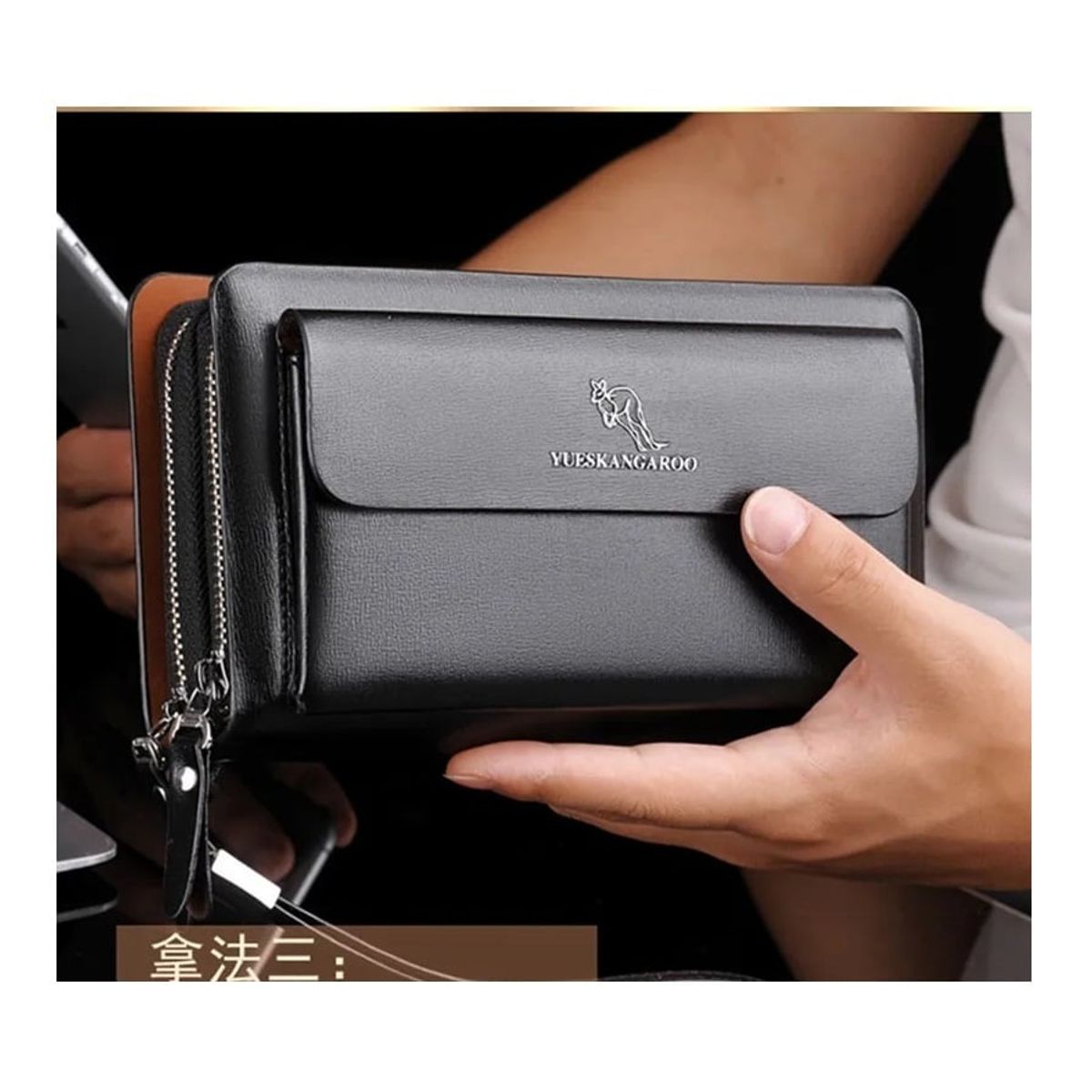 GENERICO - BILLETERA DE MANO PARA HOMBRE - YUESKANGAROO ORIGINAL