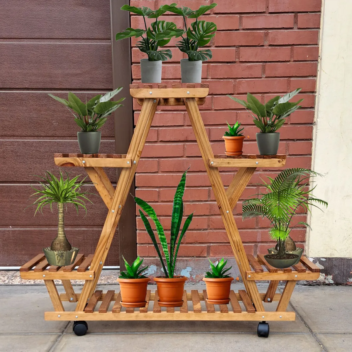 GENERICO - ESTANTE PARA MACETAS GERANIOS PARA EXTERIORES