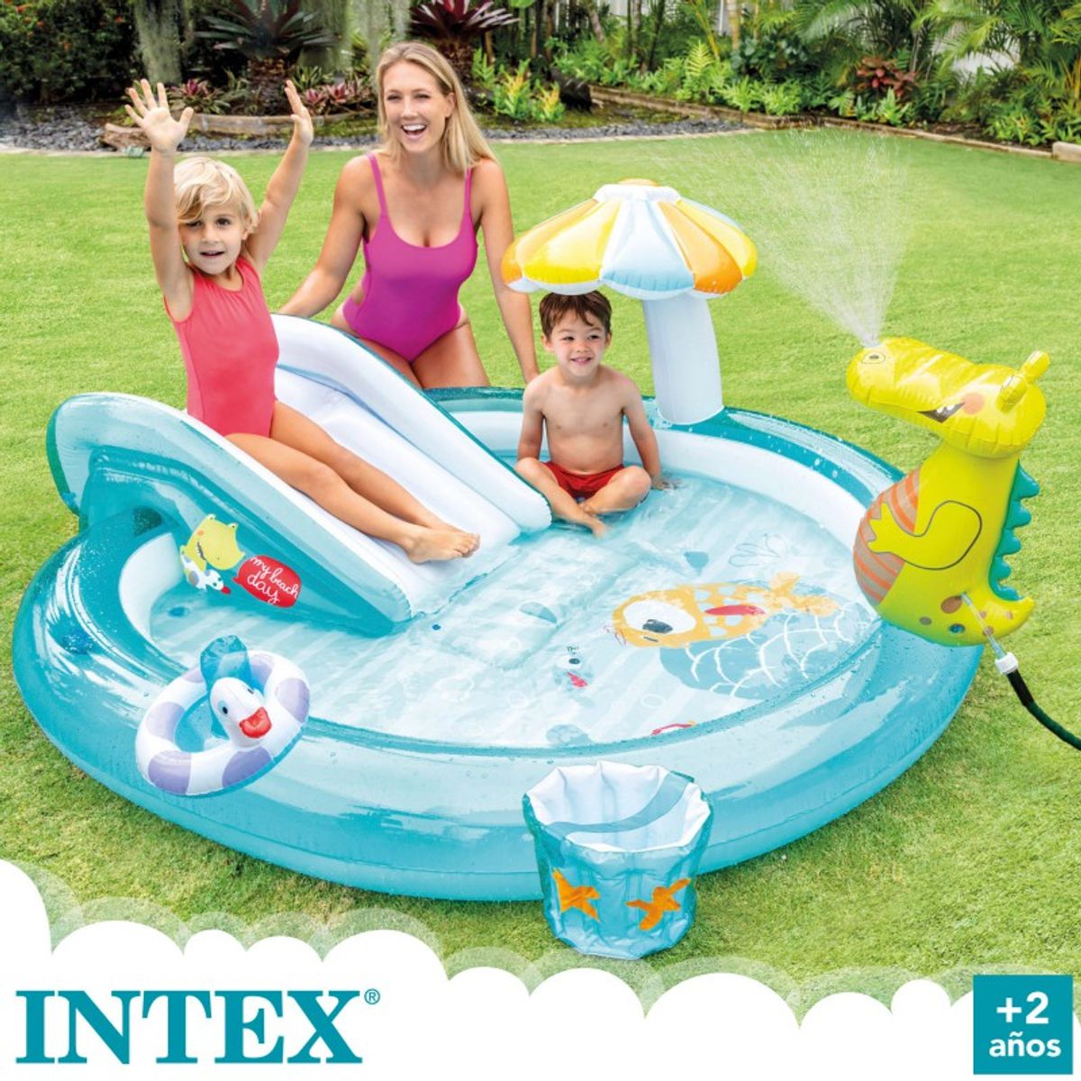 INTEX - Piscina Inflable Centro de Juego de cocodrilo - INTEX