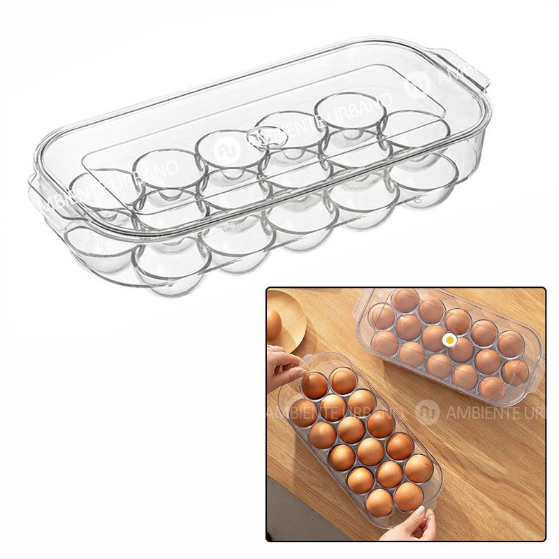 GENERICO - Huevera de plastico 16 huevos