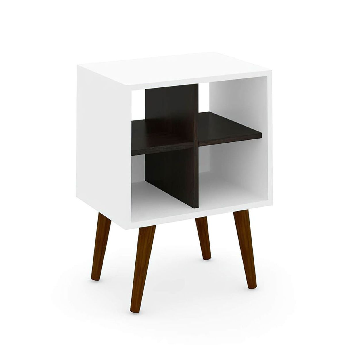 VENTITAS HOME - Velador Nórdico Kenya Ventitas Home Color Blanco y Bellota