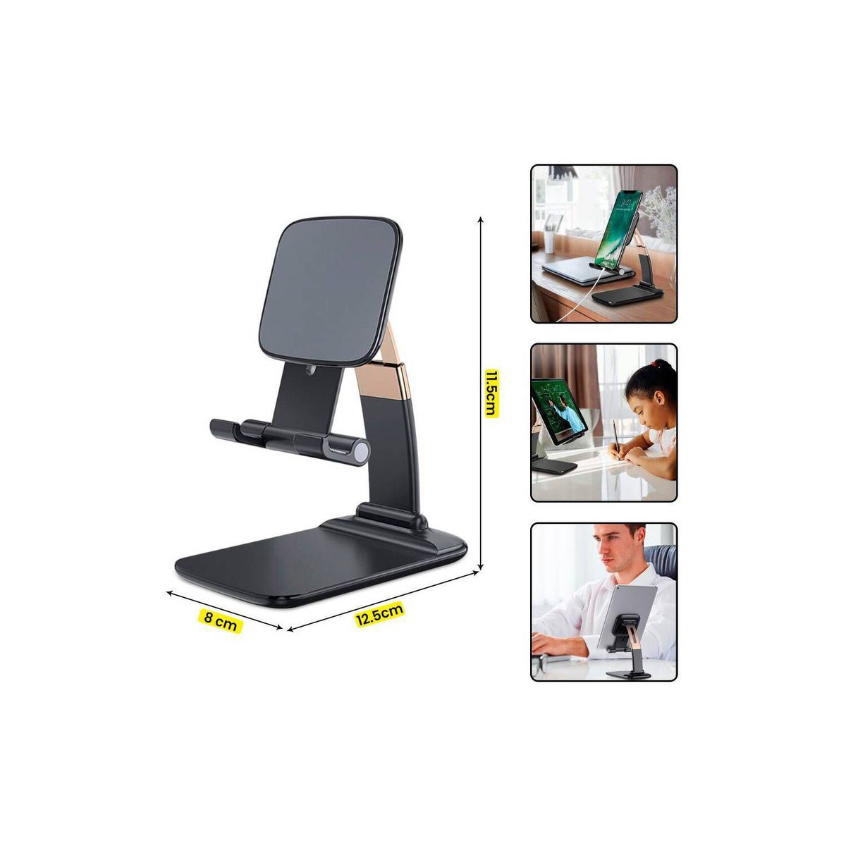 GENERICO - Soporte para celular de escritorio - negro