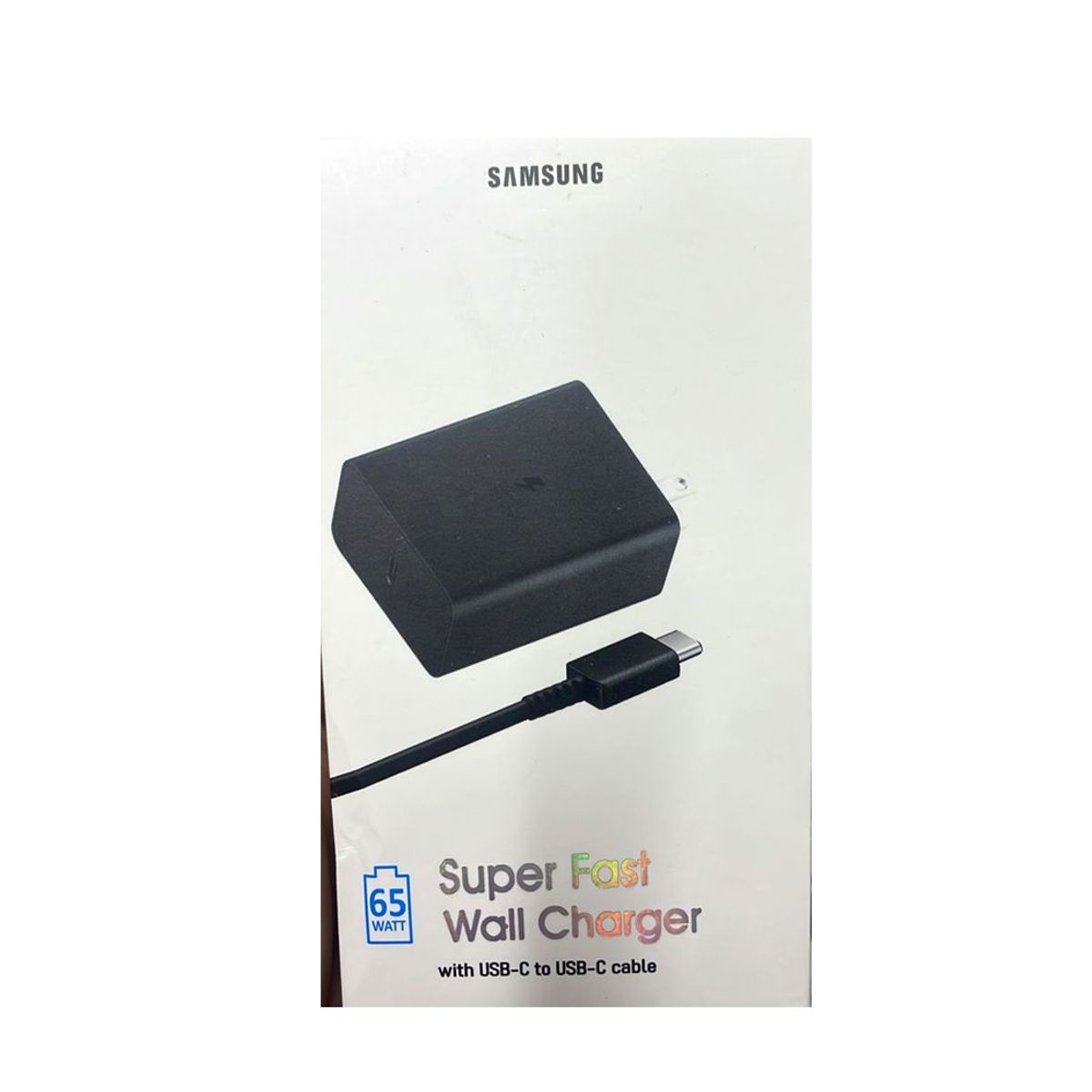 SAMSUNG - Cargador Samsung 65W Super Carga Rápida Negro