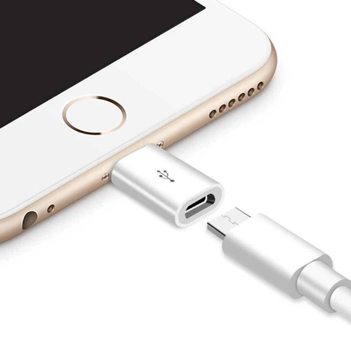 ANKAFA IMPORTACI?N - Adaptador Otg De Microusb V8 A Lightning iPhone