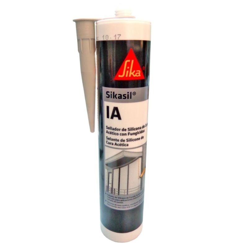 SIKA - Silicona Acética Antihongos Sikasil IA Gris x 280 ml