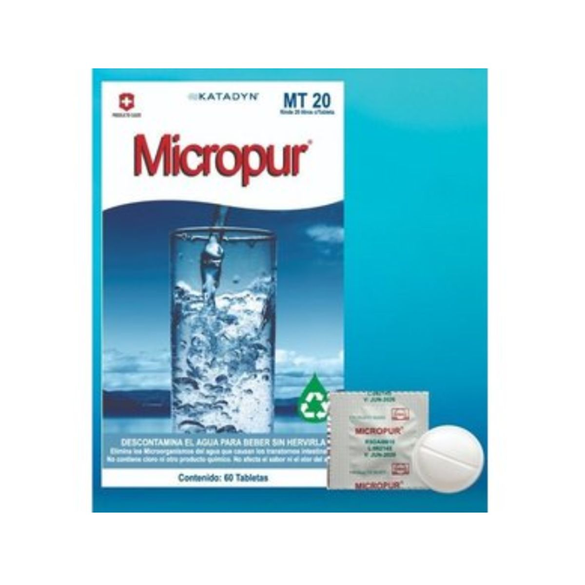 GENERICO - 3 Pastillas purificadoras de agua MICROPUR