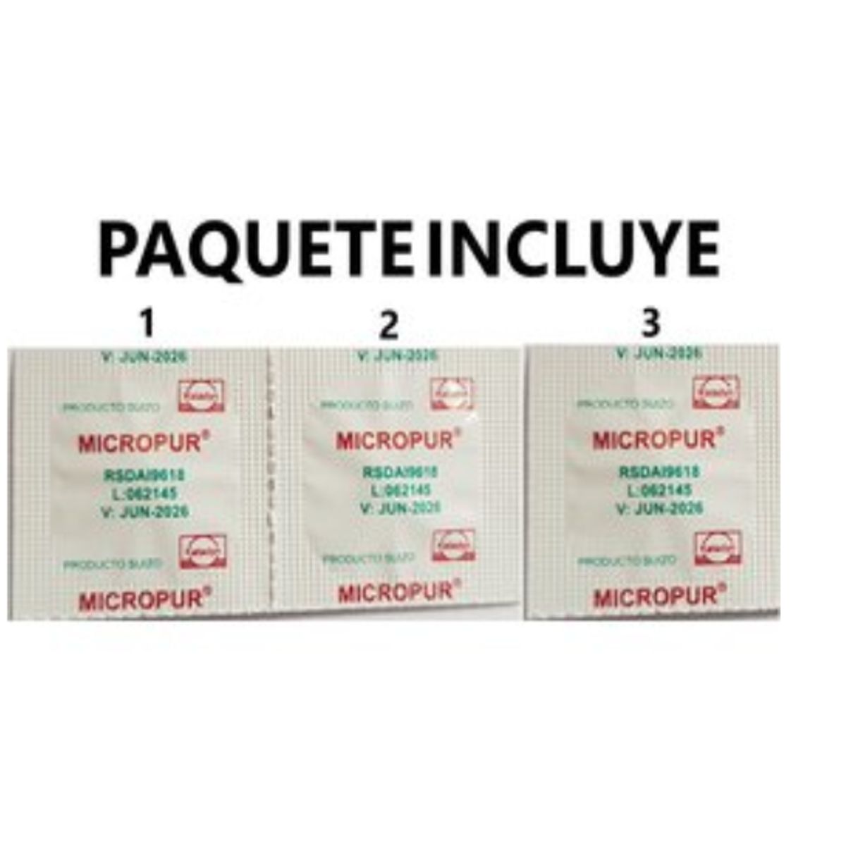 GENERICO - 3 Pastillas purificadoras de agua MICROPUR