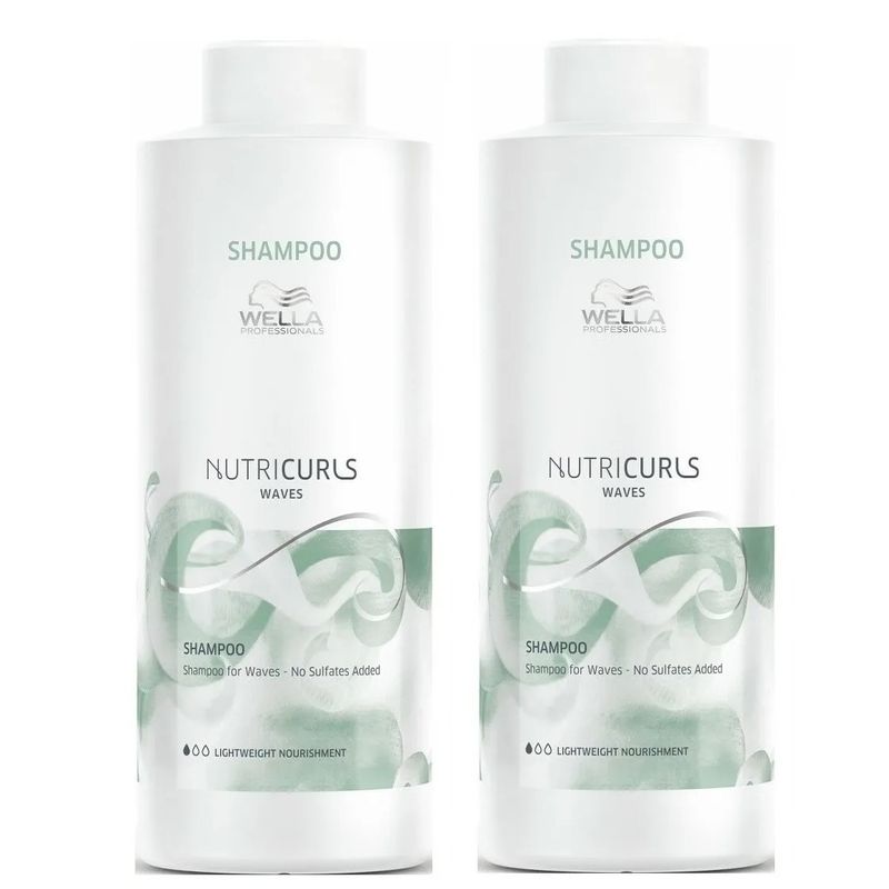 WELLA - Duo Shampoo para ondas Wella Nutricurls Waves 1000ml