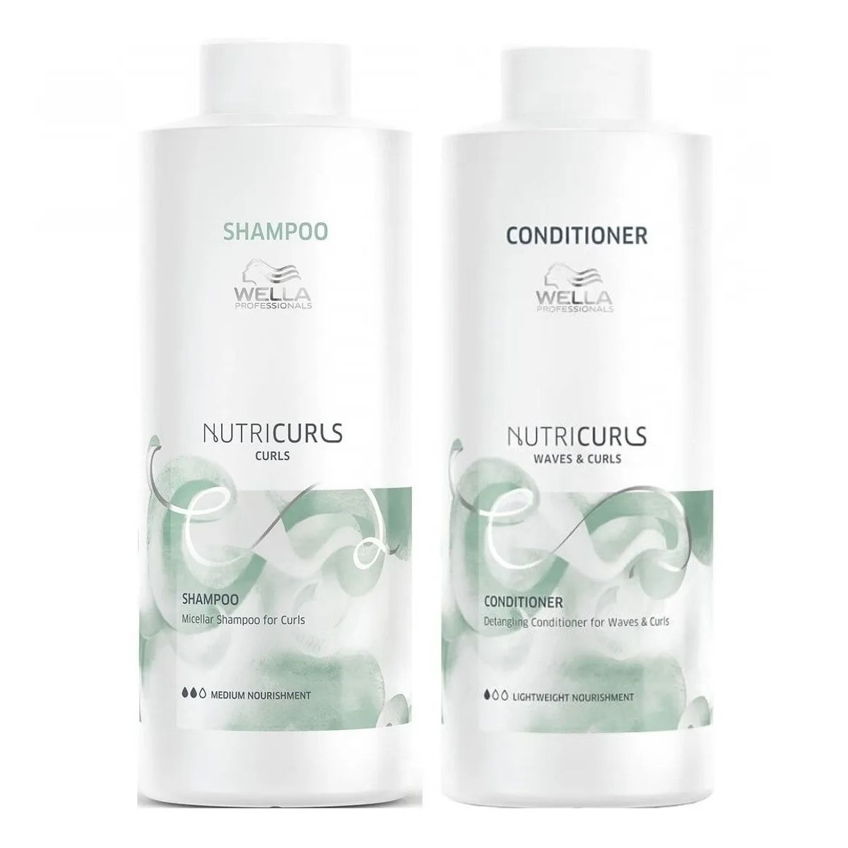 WELLA - Shampoo Micelar Para Rizos 1000ml  + Acondicionador Wella Nutricurls