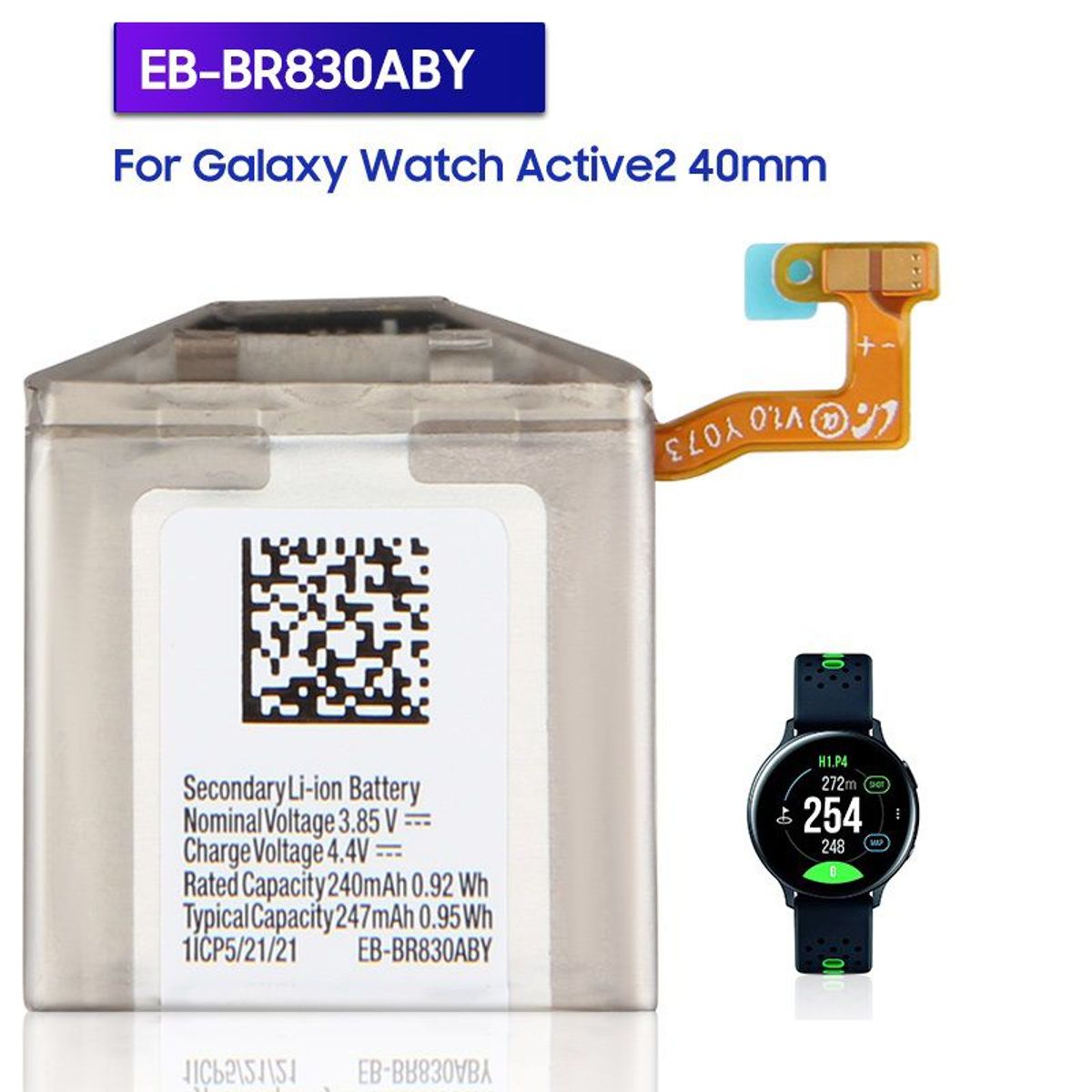 GENERICO - BATERÍA GALAXY  WATCH 3  41MM  -  GALAXY  ACTIVE 2  40MM  - PLOMO