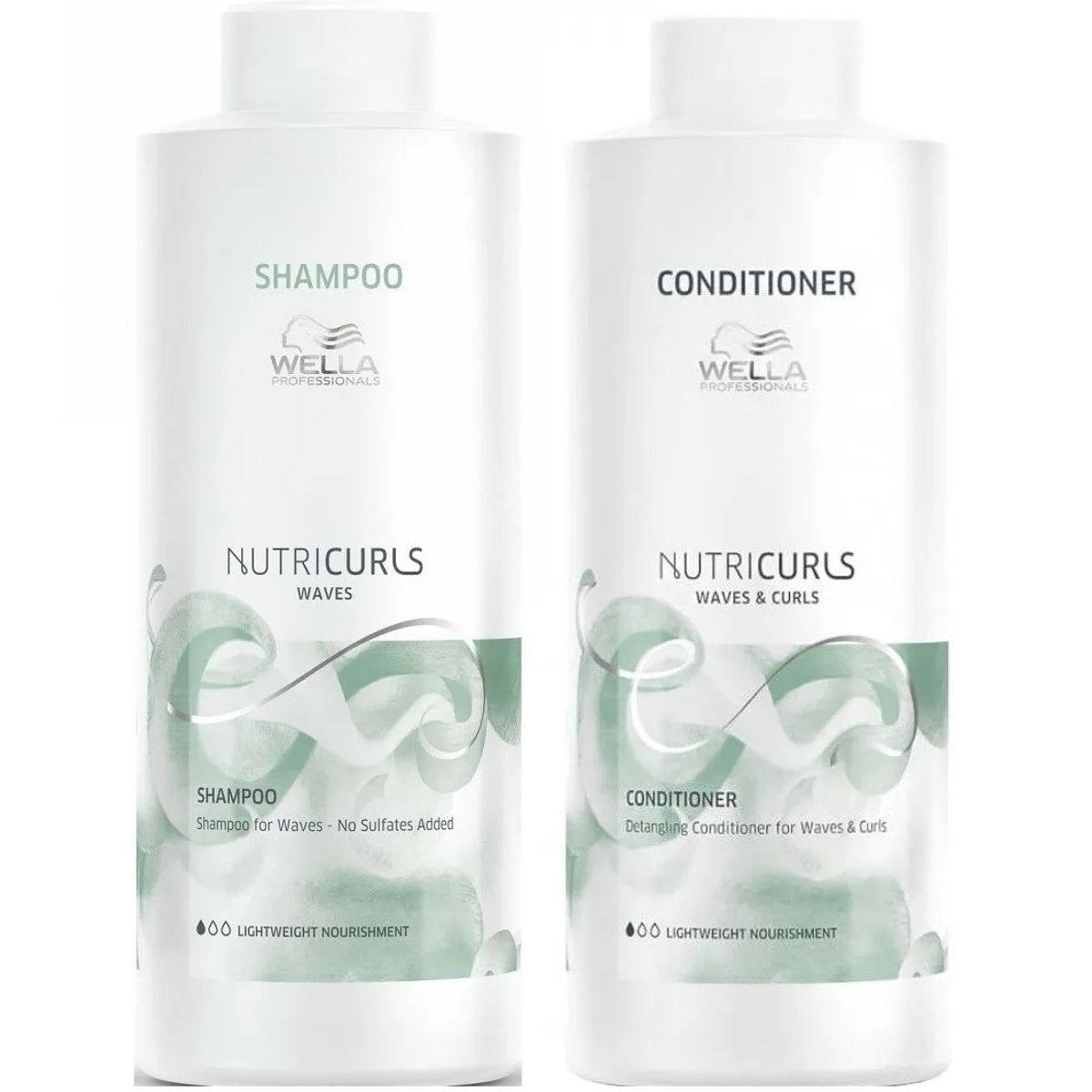 WELLA - Shampoo Para Ondas 1000ml  + Acondicionador Wella Nutricurls