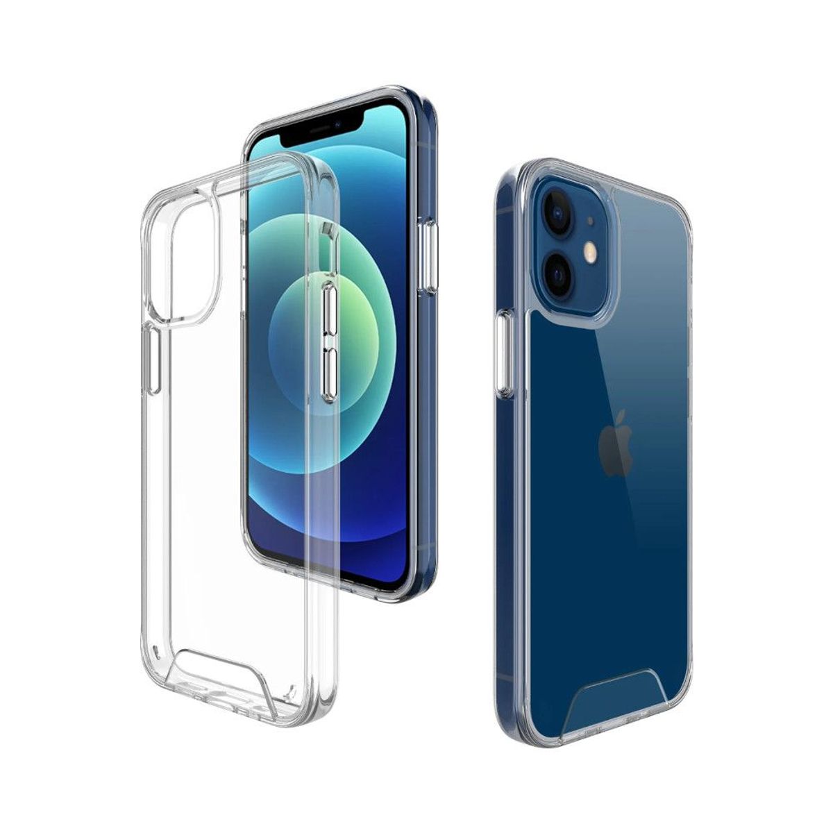 SPACE - Case Transparente Space Compatible con iPhone 12