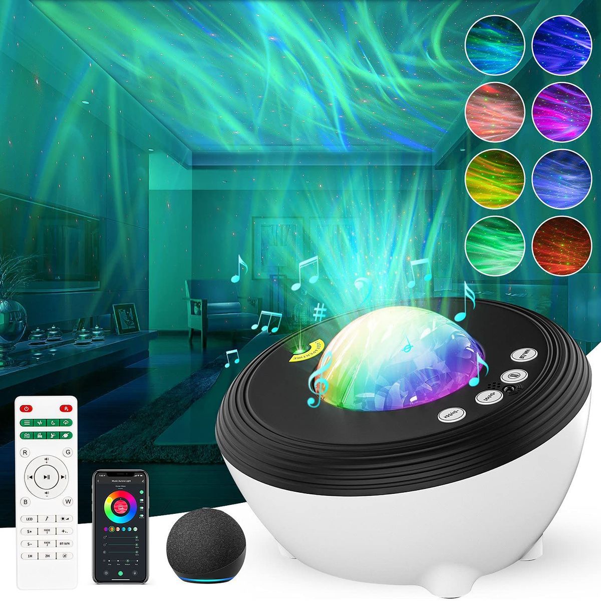 GENERICO - Parlante Bluetooth y Proyector De Galaxia Smart Wifi