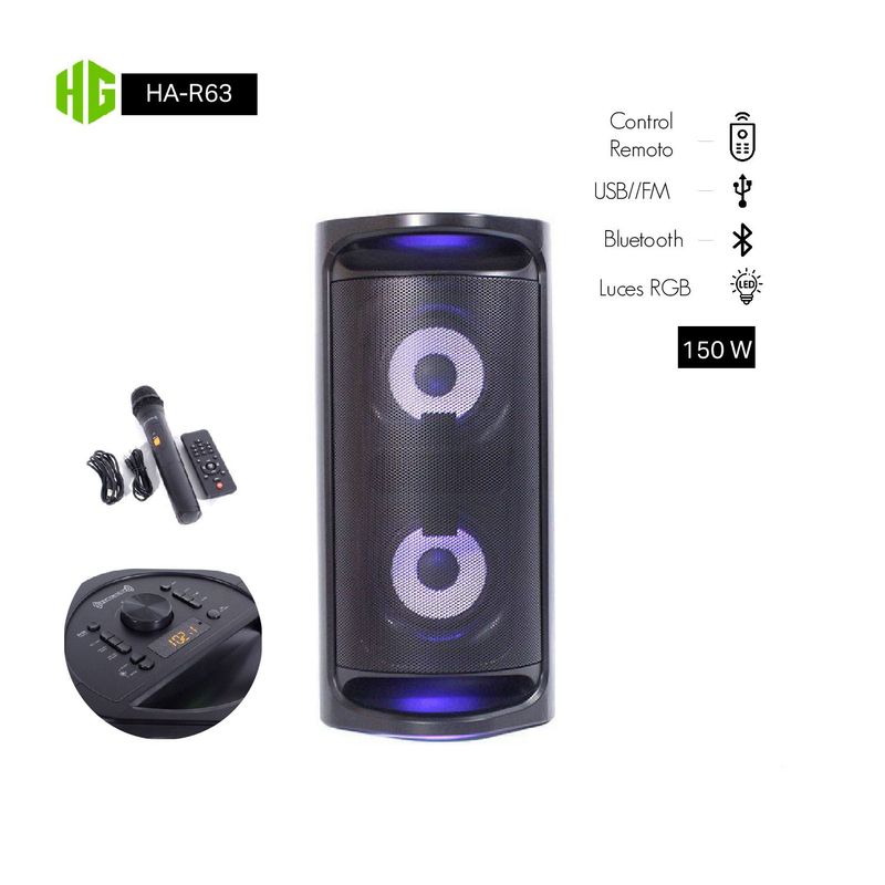 HALION - PARLANTE PORTATIL HALION HA-R63 RECARGABLE 150 WATTS