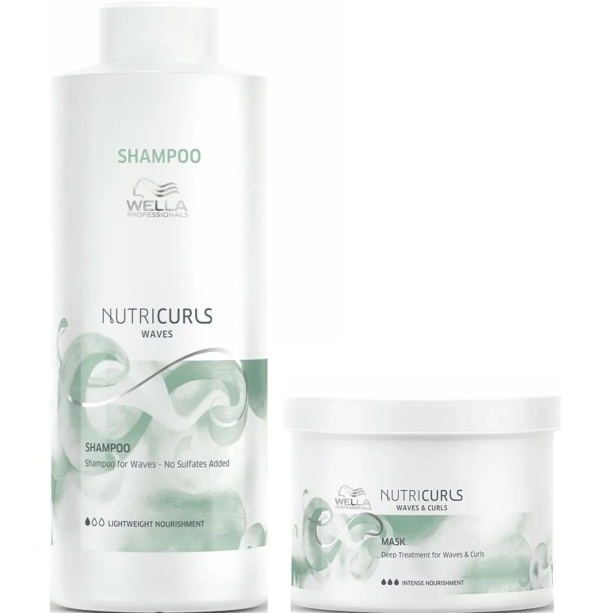 WELLA - Shampoo Para Ondas 1000ml  Mascarilla 500ml Wella Nutricurls