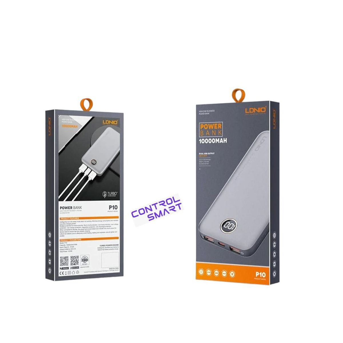 LDNIO - Power Bank10000 mah De Carga Rápida Tipo C Doble USB-A