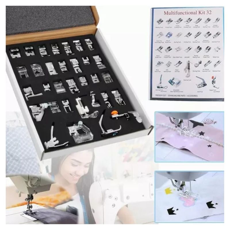 GENERICO - 32 Prensatelas  Accesorios Para Máquinas De Coser Familiar
