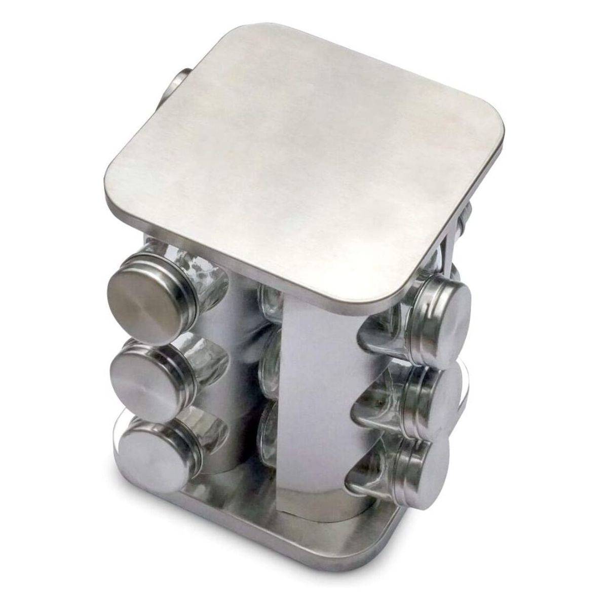 INSPIRA - Condimentero Giratorio Carrusel de Especias de Acero Inoxidable