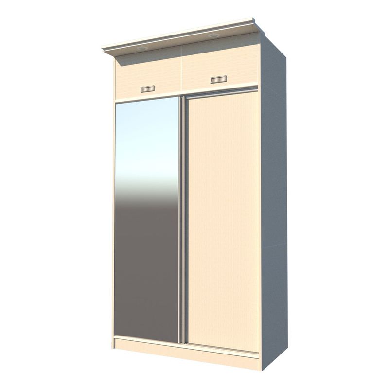 BARAKA HOME - Ropero 3 cuerpos Mauren, Dos puertas corredizas / Escandinavo