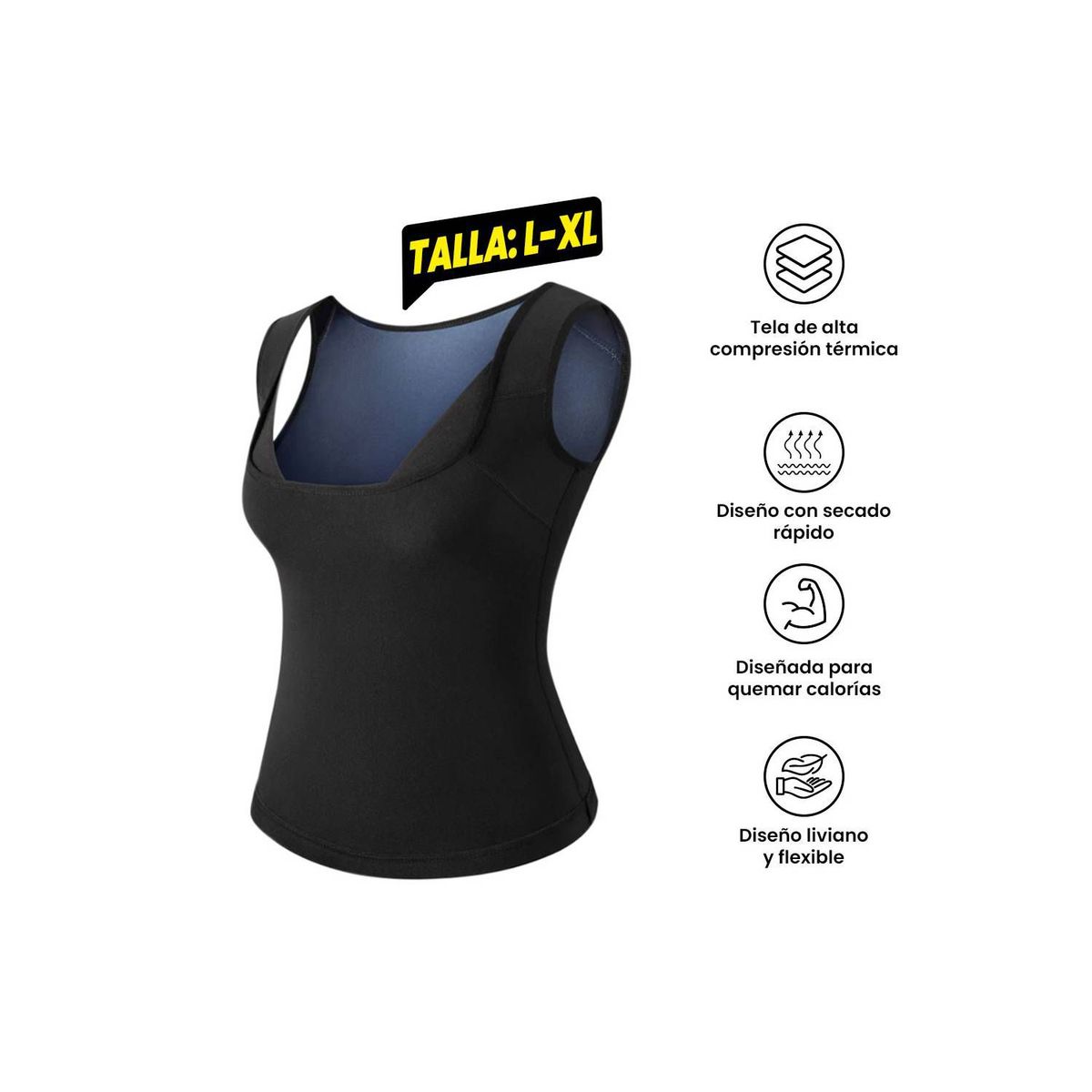 GENERICO - Faja Térmica Reductora para Mujer L XL