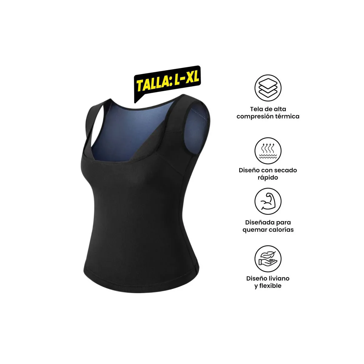 GENERICO - Faja Térmica Reductora para Mujer L XL