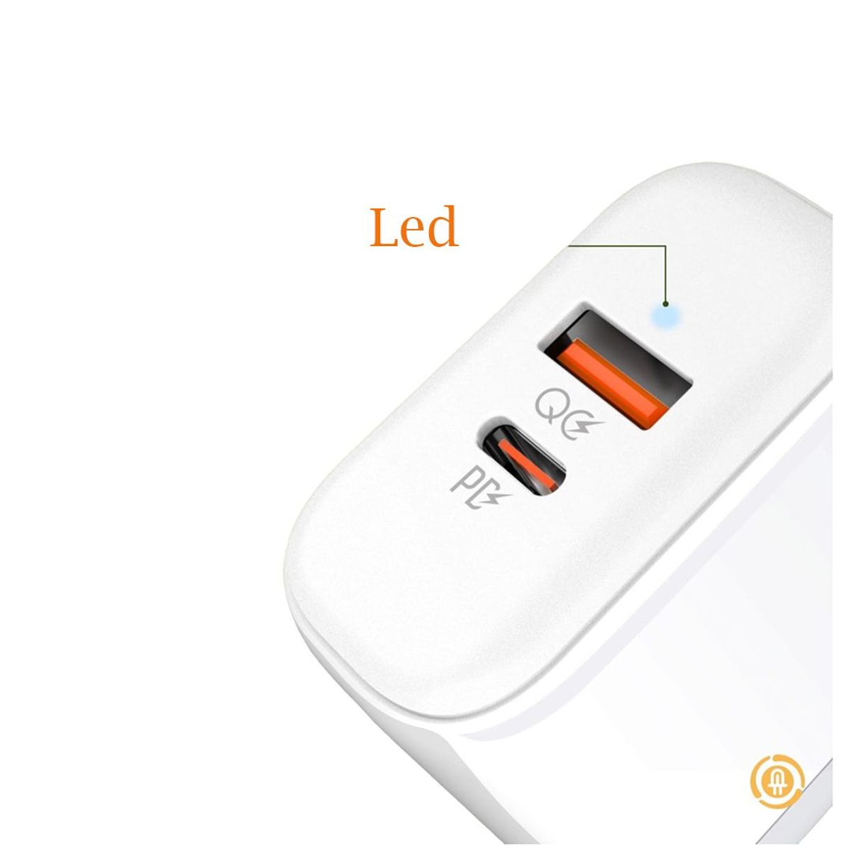 LDNIO - Cargador Ldnio  Fast charging Usb-A y USB-C Dual 45w Para Samsung