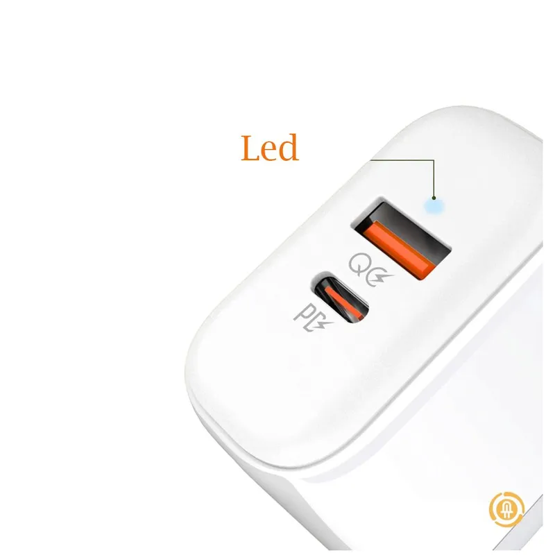 LDNIO - Cargador Ldnio  Fast charging Usb-A y USB-C Dual 45w Para Samsung