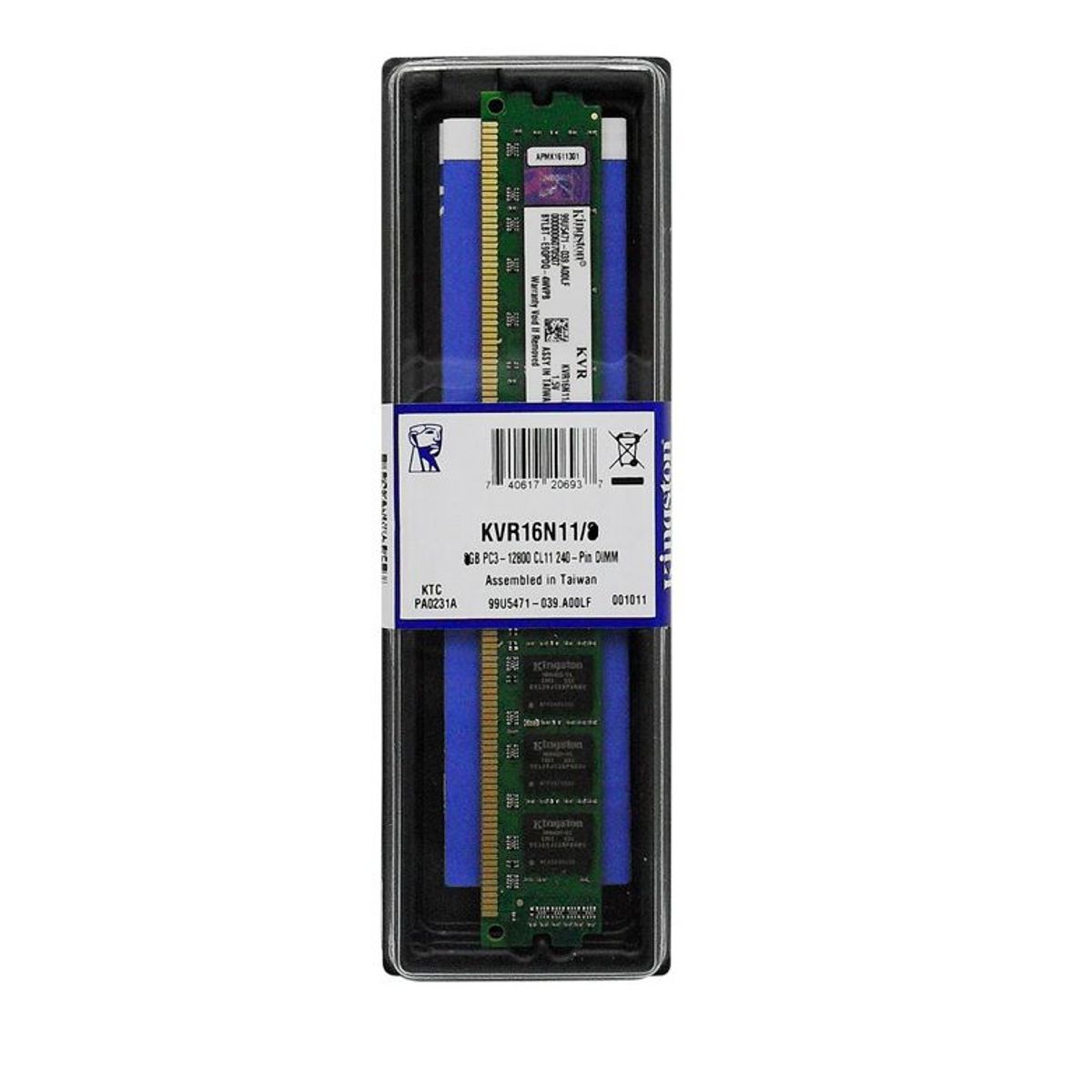 KINGSTON - Memoria Ram Ddr3 - 4gb 1600mhz - Kingston Para Pc