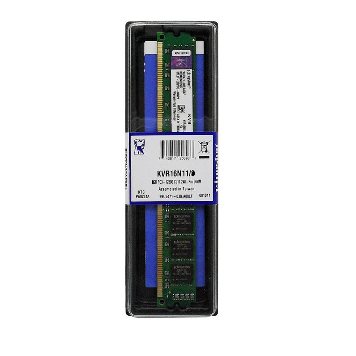 KINGSTON - Memoria Ram Ddr3 - 4gb 1600mhz - Kingston Para Pc