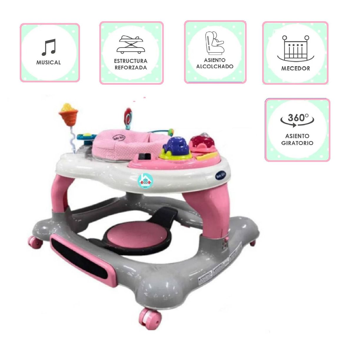 BABY KITS - Andador 3en1 Didactico Musical Centro Actividades Saltarin