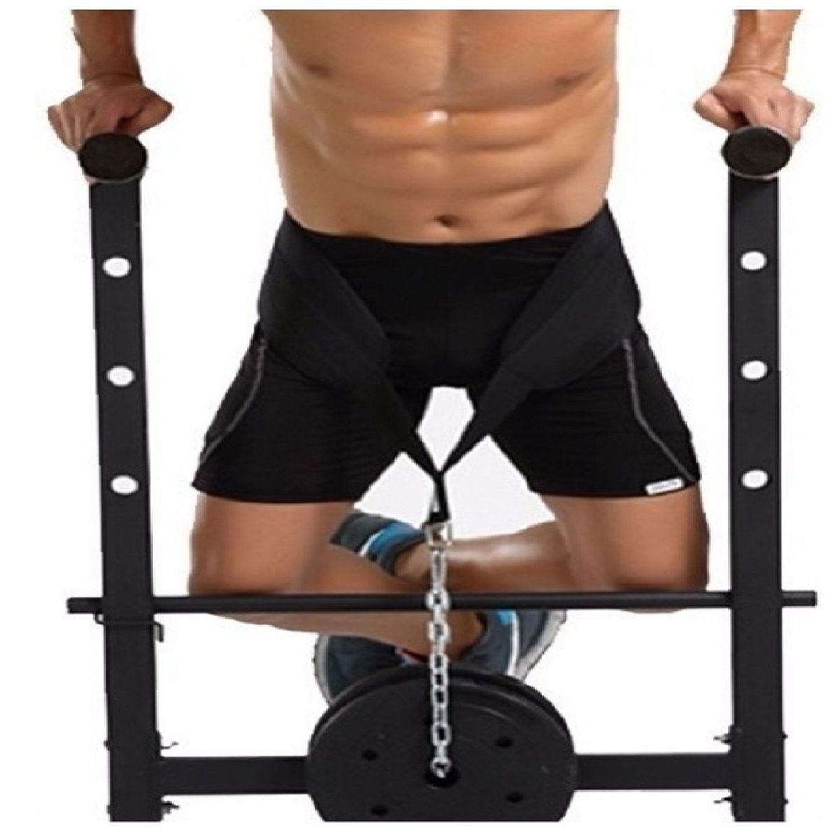 ALPHA GYM - Cinturón correa lastre para de levantamiento de disco y pesa