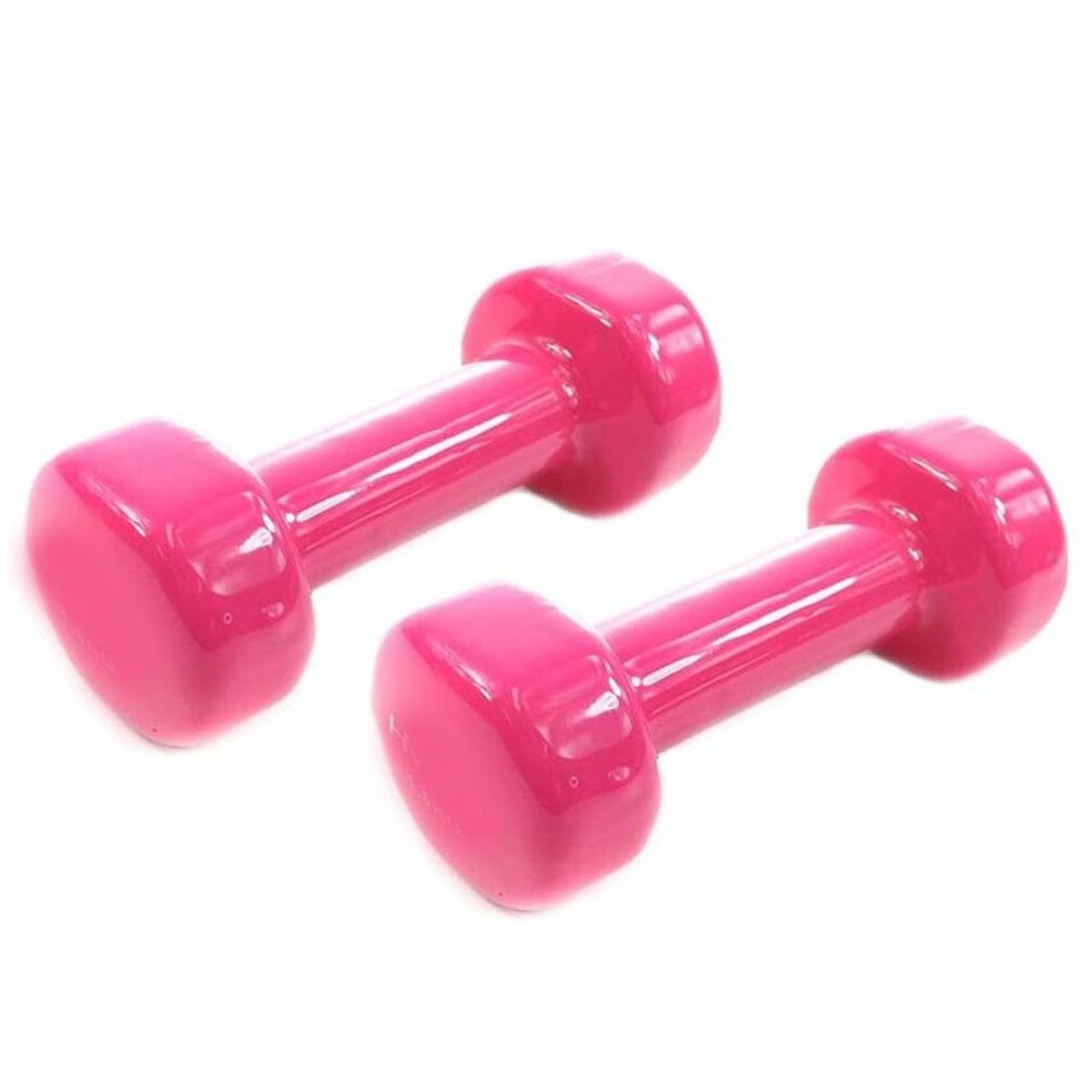 GENERICO - Mancuernas de Vinil 2 Kg Pack 2 Unidades Rosado
