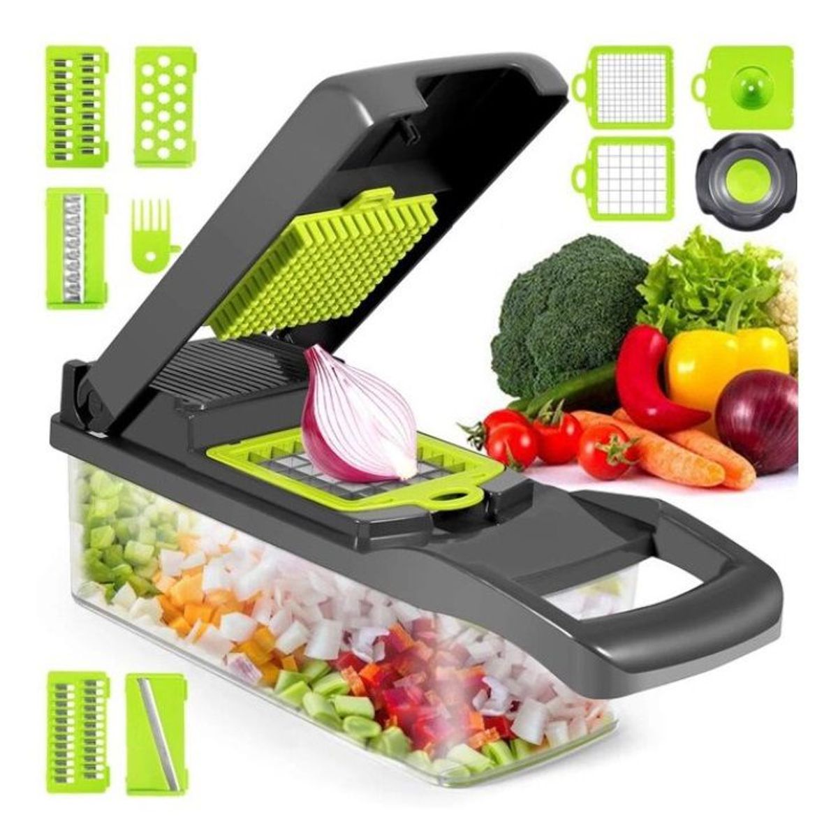 GENERICO - Cortador Rallador De Frutas Picador Verduras Manual Cocina