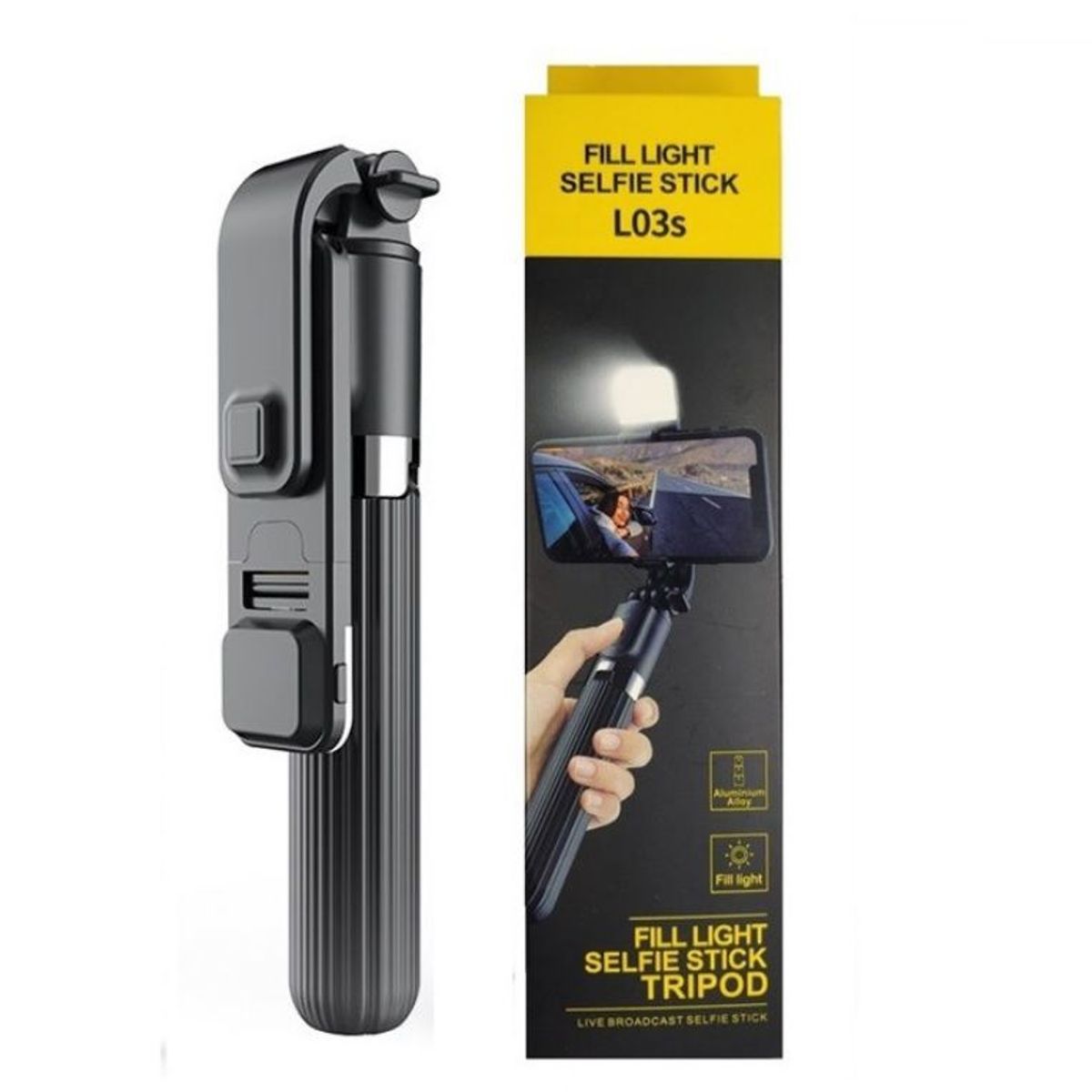 OEM - Palo Selfie Tripode -  Aluminio Flash y Bluetooth - Celulares Y Gopro