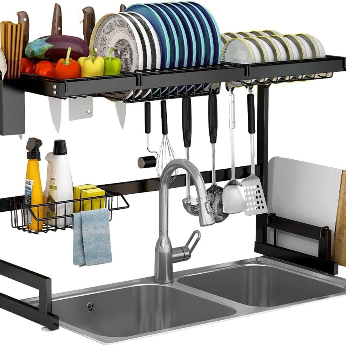 SASHIJA - Escurridor de Platos sobre Fregadero Estante de Cocina Moderno 85cm