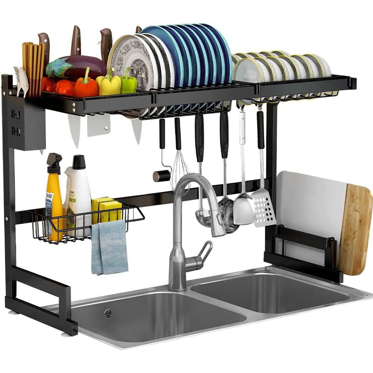 SASHIJA - Escurridor de Platos sobre Fregadero Estante de Cocina Moderno 85cm