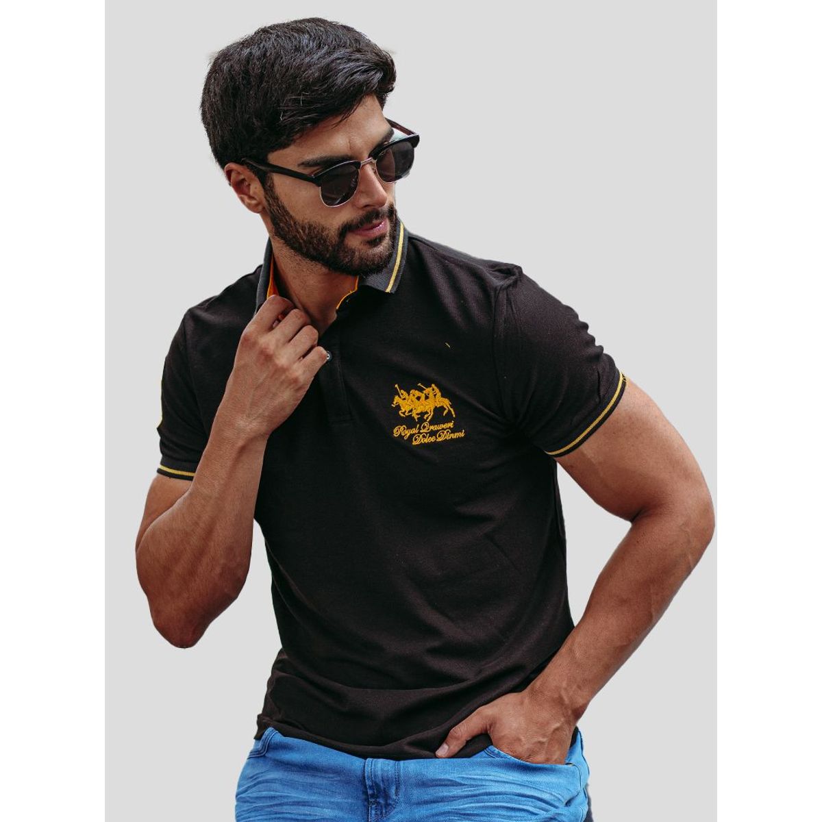 ISAGUE - POLO SLIM FIT PIQUE CABALLO MANGA CORTA HOMBRE ISAGUE 