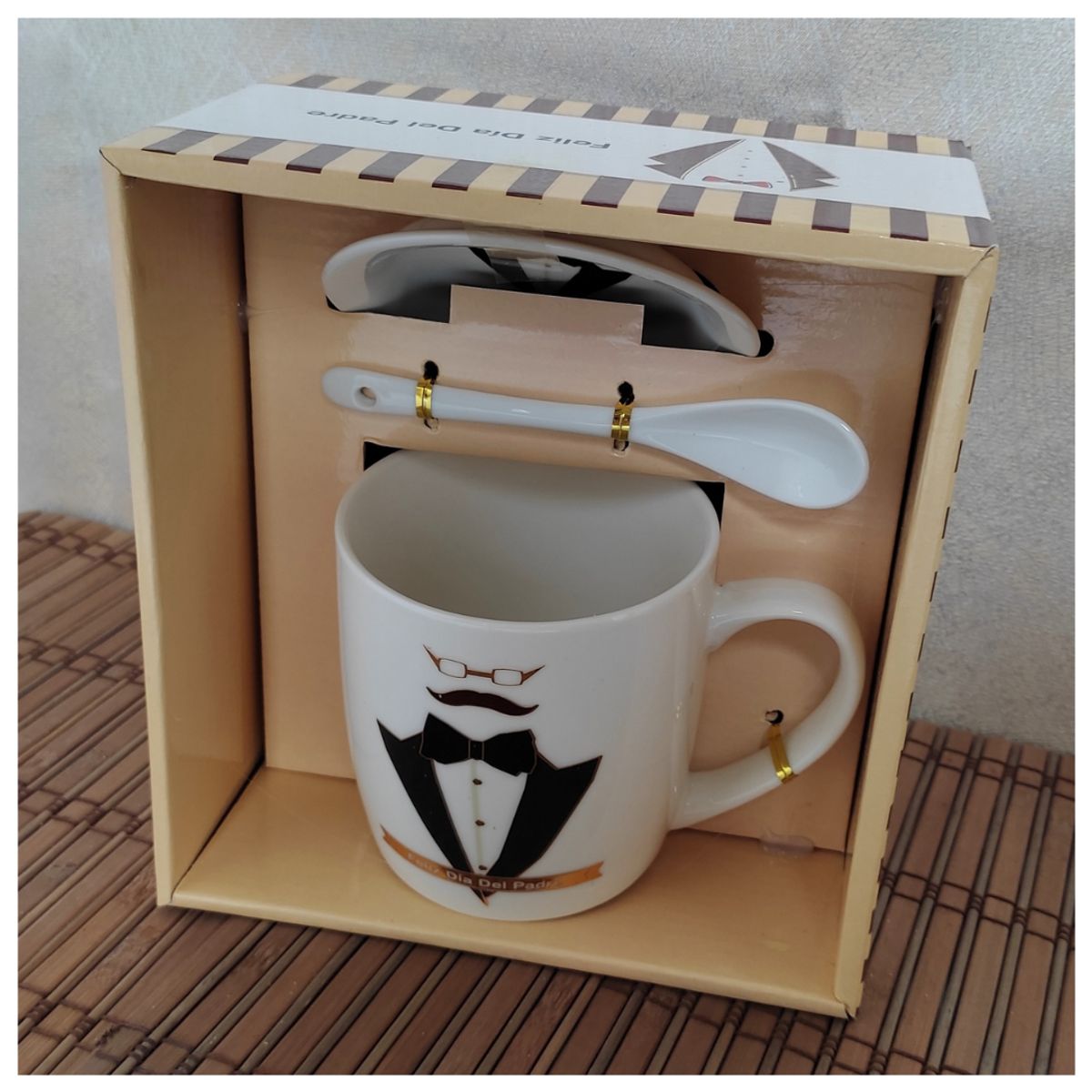 INSPIRA MARKET - Set dia del padre taza plato y cuchara