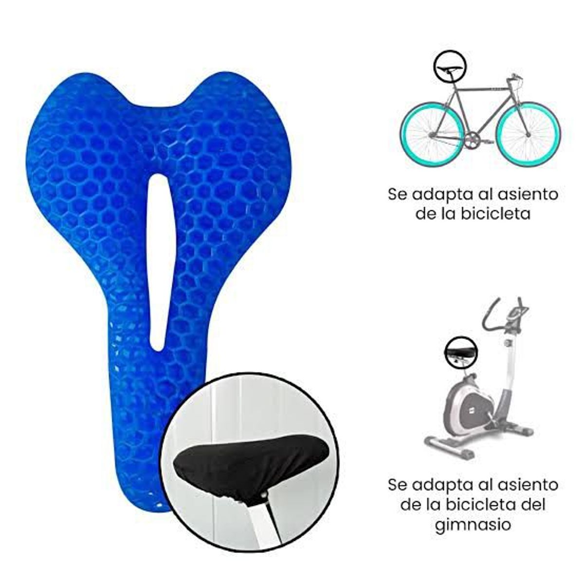 OEM - Asiento de Gel Cojín  Funda  para Bicicleta Ciclismo