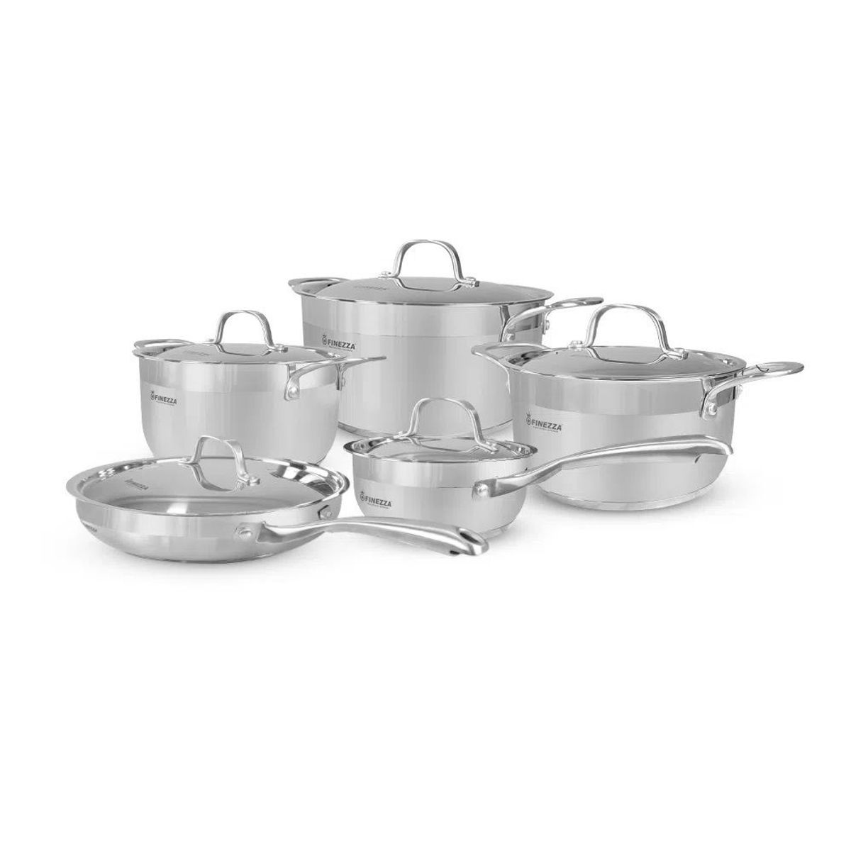 FINEZZA - Set de Ollas Siena Finezza FINS10 10 Piezas Plomo