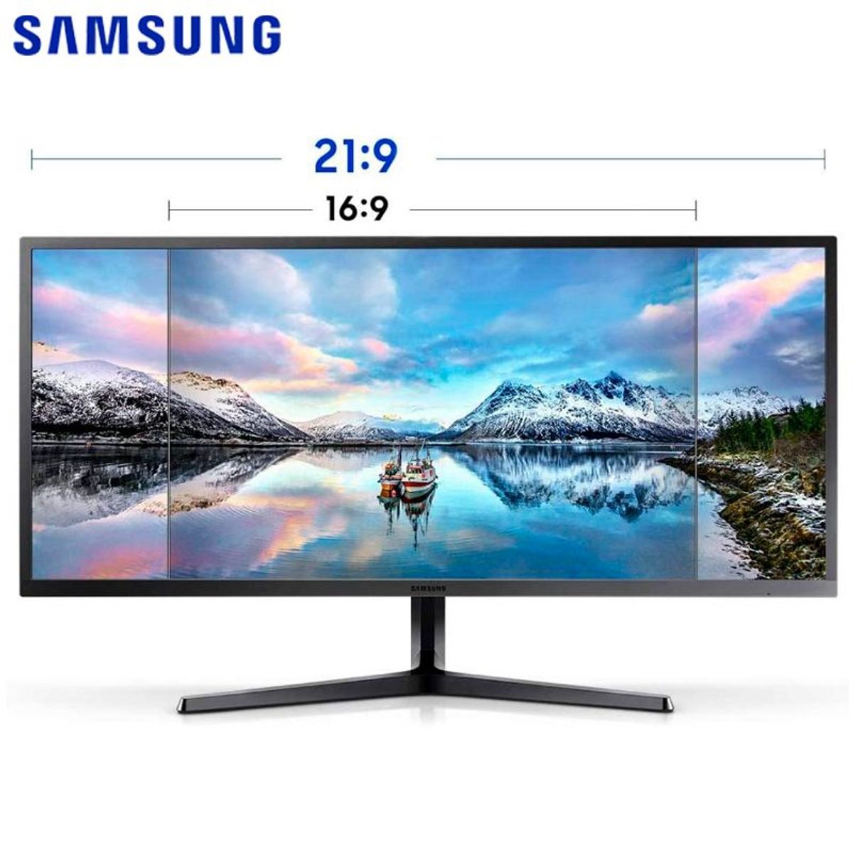 SAMSUNG - Monitor Samsung S34J550WQ 34 Ultra WQHD 2K 4GTG 75HzFreeSync