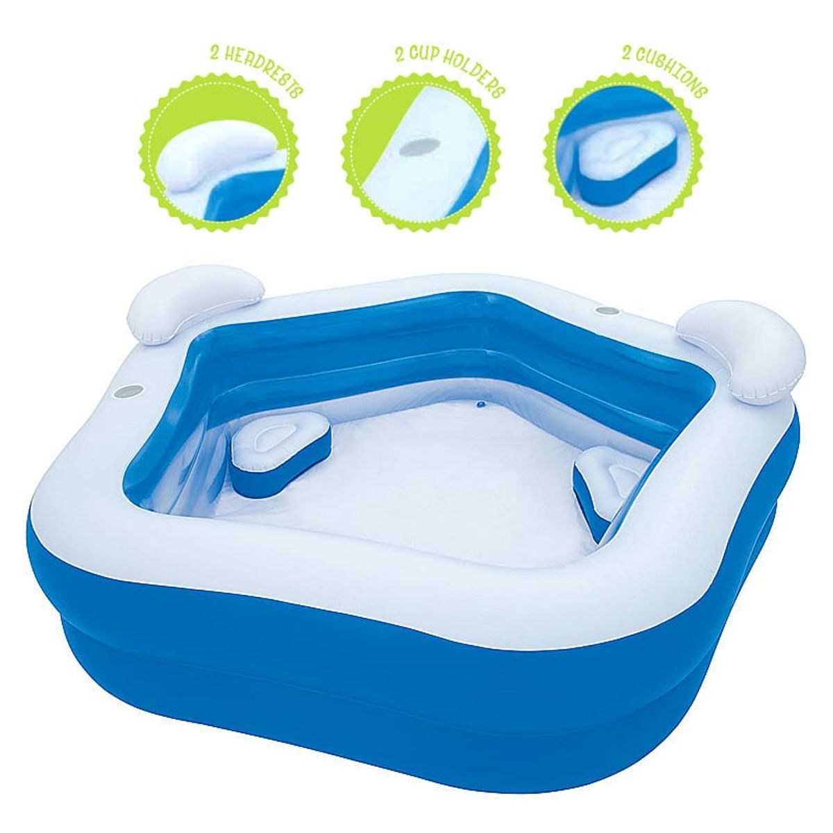BESTWAY - Piscina inflable familiar 213x207x69cm - Bestway