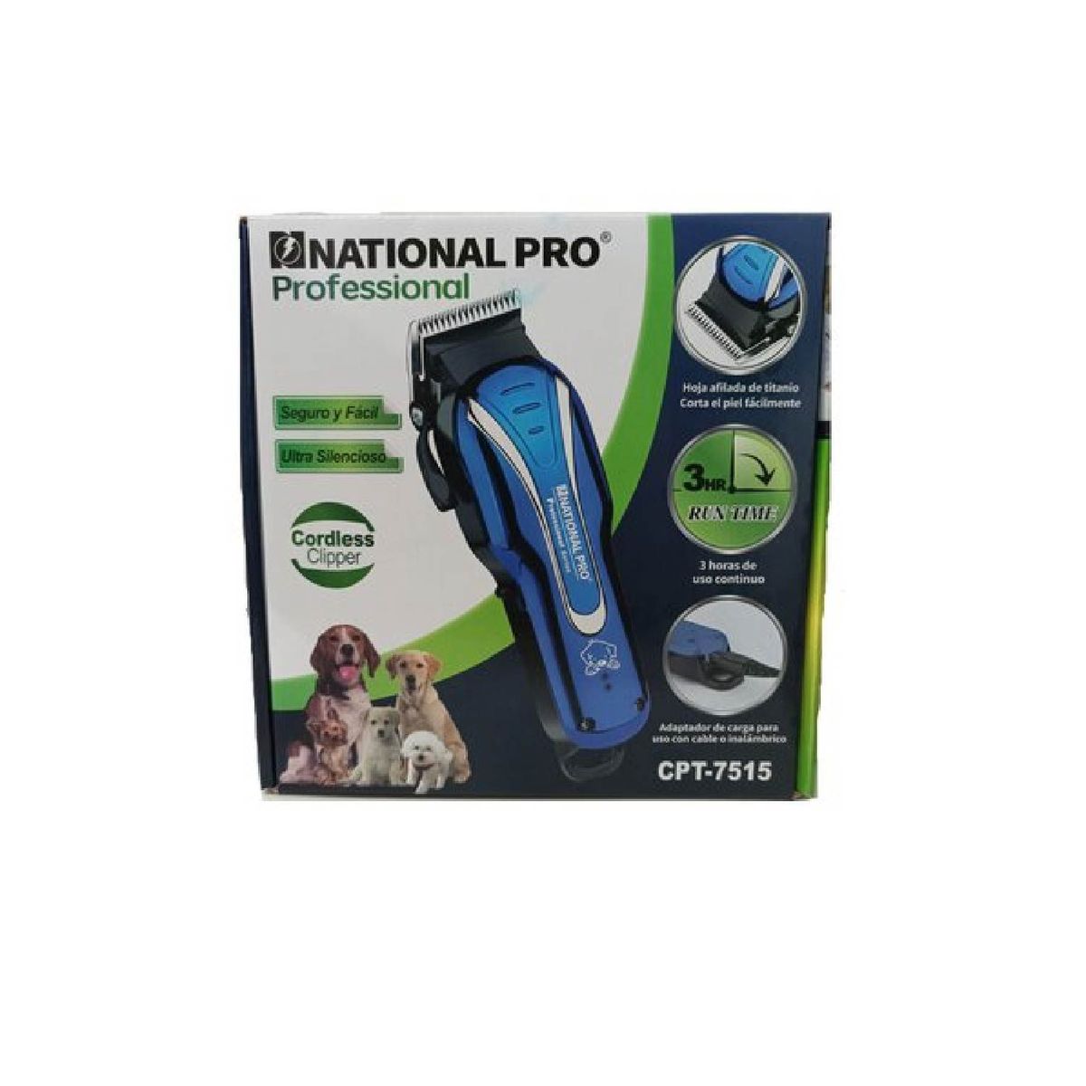 NATIONAL - Maquina cortadora de pelo profesional inalámbrica perro gato