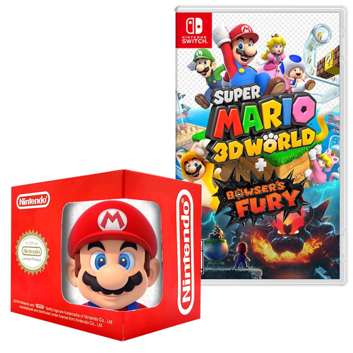NINTENDO - Super mario 3d world bowsers fury nintendo switch  Taza